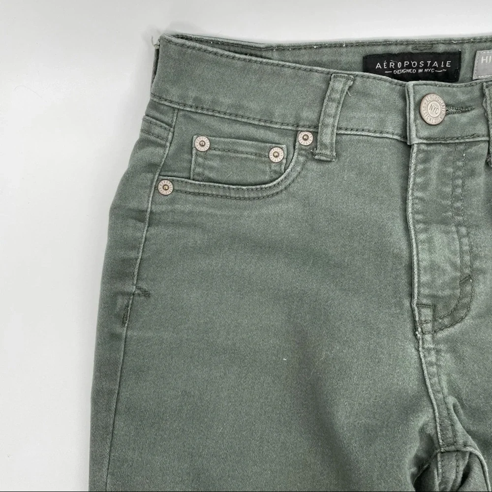 Aeropostale Army Green High Waisted Jegging